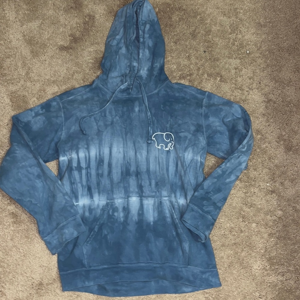 Blue rye dye ivory Ella hoodie